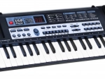 Kids’ keyboard instrument with lessons, 61 keys, microphone and USB recording