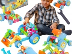 woopie jeu de construction véhicules 6en1 stem – set de construction créatif pour enfants
