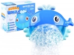 Bubbelende badwalvis met schuim en melodieën