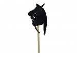 Steckenpferd aus Plüsch mit Sound, 70 cm, schwarz