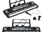 Grand clavier électronique pour enfants avec microphone et alimentation, 61 touches