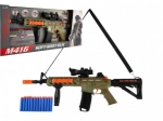 Kids' foam dart submachine gun with lights, sounds and vibrations – 60 cm, 12 darts