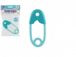 Hochet turquoise en plastique pour bébés en forme d'épingle