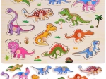 Houten inlegpuzzel dinosaurussen – 11 stukjes