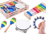 Houten muziekinstrumentenset voor kinderen 4 in 1