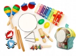 Music set of 10 children's instruments with backpack ECOTOYS