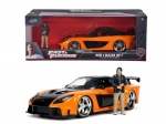 Fast and Furious Car Model 1997 Mazda RX-7 with Han Lue Figure
