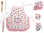Ensemble de cuisine pour enfants avec toque, tablier et ustensiles