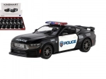 modèle métallique de voiture Ford Mustang Dark Horse Police 2024 1:38 à rétrofriction, 13 cm