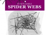 Artificial cobweb with 2 spiders MALATEC