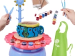 children's pottery wheel set with clay and paints