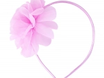 Meisjes haarband met roze bloem