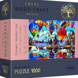 TREFL Wood Craft Origin Wooden Puzzle – Colorful Balloons, 1000 pieces