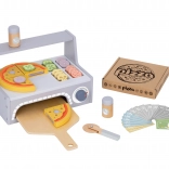 Ensemble de pizza en bois Tooky Toy avec accessoires