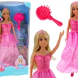 Anlily mermaid princess doll with pink dress and hairbrush