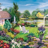 Puzzel COBBLE HILL Bij het vijvertje XL 275 stukjes