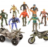 The Corps Soldaten mit Motorrad – Set mit 8 Figuren 11 cm