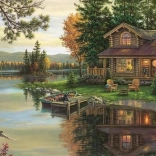 Panoramische puzzel Rust in het vakantiehuis 1000 stukjes