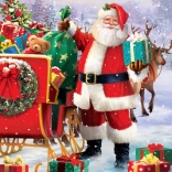 Puzzle Santas Schlitten 1000 Teile