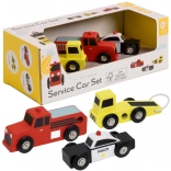 Classic World voitures en bois Police Pompier Dépanneuse ensemble 3 pcs