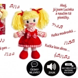 Soft rag doll Lucinka 30 cm – sings in Czech