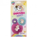 Éventails en papier à motif licorne – lot de 3 pièces MOXY