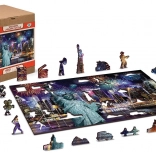 Houten puzzel New York bij nacht