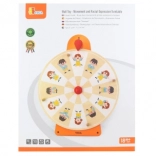 Viga wall-mounted game – wheel of emotions made of wood, FSC, Montessori