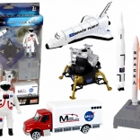 set of space figures and rockets, 8 pieces