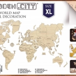 Wooden World Map XL 120 × 80 cm WOODEN CITY