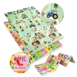 Tweedelige opvouwbare XPE-schuim educatieve speelmat 120 × 180 met Duitse alfabet en boerderijmotief Humbi