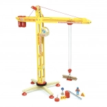 Vilac large wooden construction crane with magnet