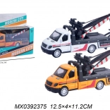 die-cast tow truck model with pull-back drive