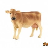 Realistic Jersey Cow Model Plastic 13 cm