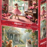 Alipson puzzel Kleine ballerina en romantische tuin 2×500 stukjes