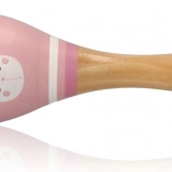 Maracas en bois – petit lapin rose