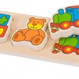 Puzzle en bois à encastrer Bigjigs Baby