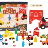 Wooden Building Sets Town Fire Station