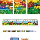 Writing set with dinosaur motif