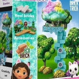 Bakstenen bouwset BRICK TRICK – GABBY'S POPPENHUIS: Magische tuin (34 onderdelen) van TREFL