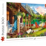 Puzzle 500 pièces chalet à la montagne