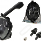 Full-face snorkeling mask L/XL black