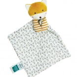 coffret cadeau doudou renard avec lange en coton bio 20 cm