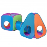 Kinder tent 3-in-1 met tunnel BABY MIX oranje‑blauw