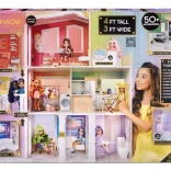Maison de poupées en bois à deux étages RAINBOW HIGH avec surprise et meubles