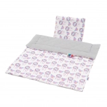 Dubbelzijdige kinderwagenset van velvet New Baby – grijs dromenvanger-motief