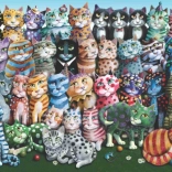 Puzzel kattenfamilie hereniging 1000 stukjes