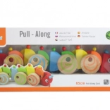 Chenille en bois à tirer