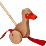 Canard en bois à pousser pour enfants
