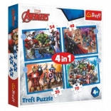 Puzzel 4-in-1 Dappere Avengers